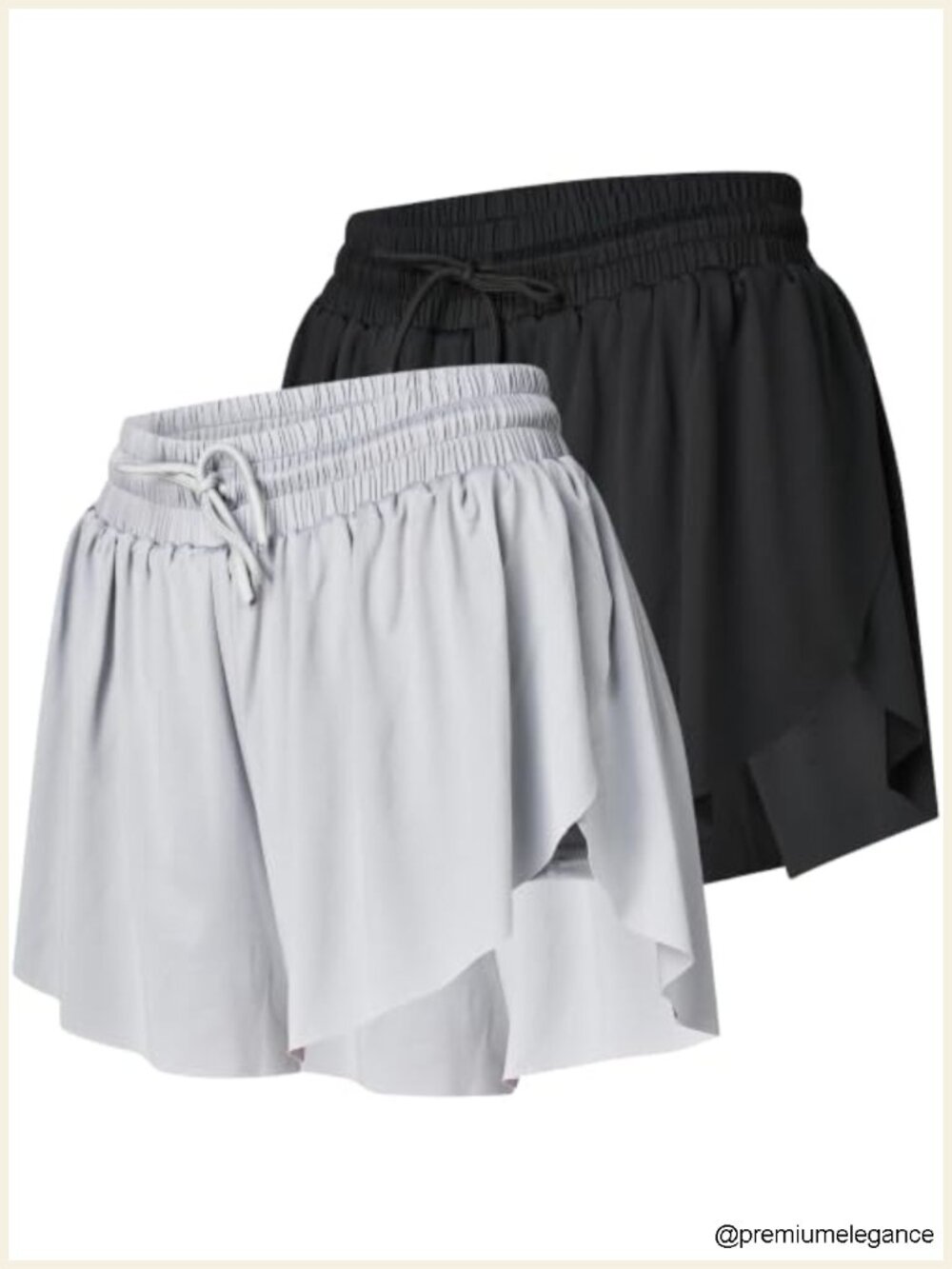 Women's 2 Pack Flowy Butterfly Running Shorts Moisture Wicking Athletic Gym